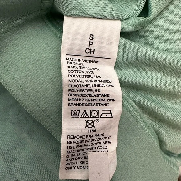 NWOT Old Navy Active PowerChill Longline Sports Bra in Teal Tie Dye Size Small - Picture 14 of 17